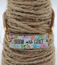Load image into Gallery viewer, Handmade &quot;Bloom with Grace&quot; Leather Bracelet
