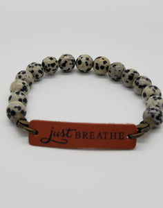 Handmade Beaded "Just Breath" Bracelet