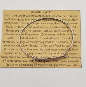 Handmade "Blank Slate" Bracelet