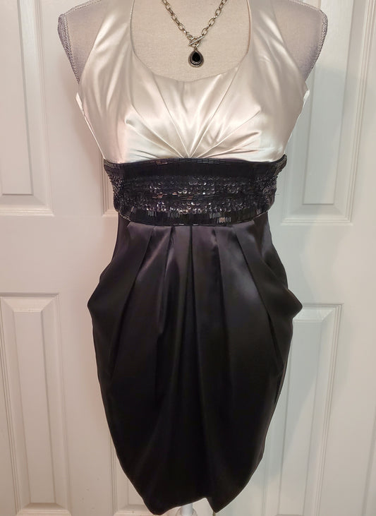 Satin Beaded Waist with Pleated Skirt Size 5/6