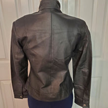 Load image into Gallery viewer, Ultra Chic Leather Scuba Jacket Size 6
