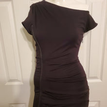 Load image into Gallery viewer, BeBe Black Ruched Dress Size Small
