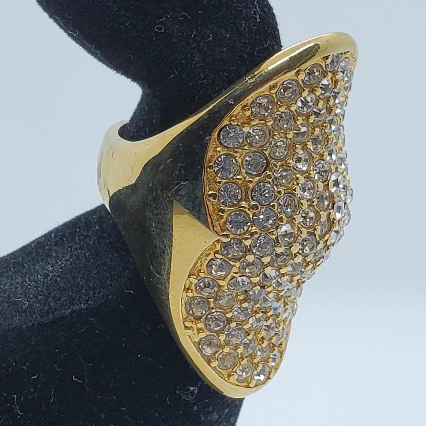 Swarovski Crystal Saddle Back Ring