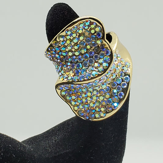 New Aurora Borealis Crystal Wrap Ring