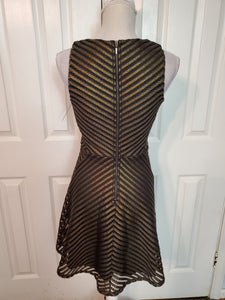Bronze and Black Fit and Flare Dress Size XS NWT