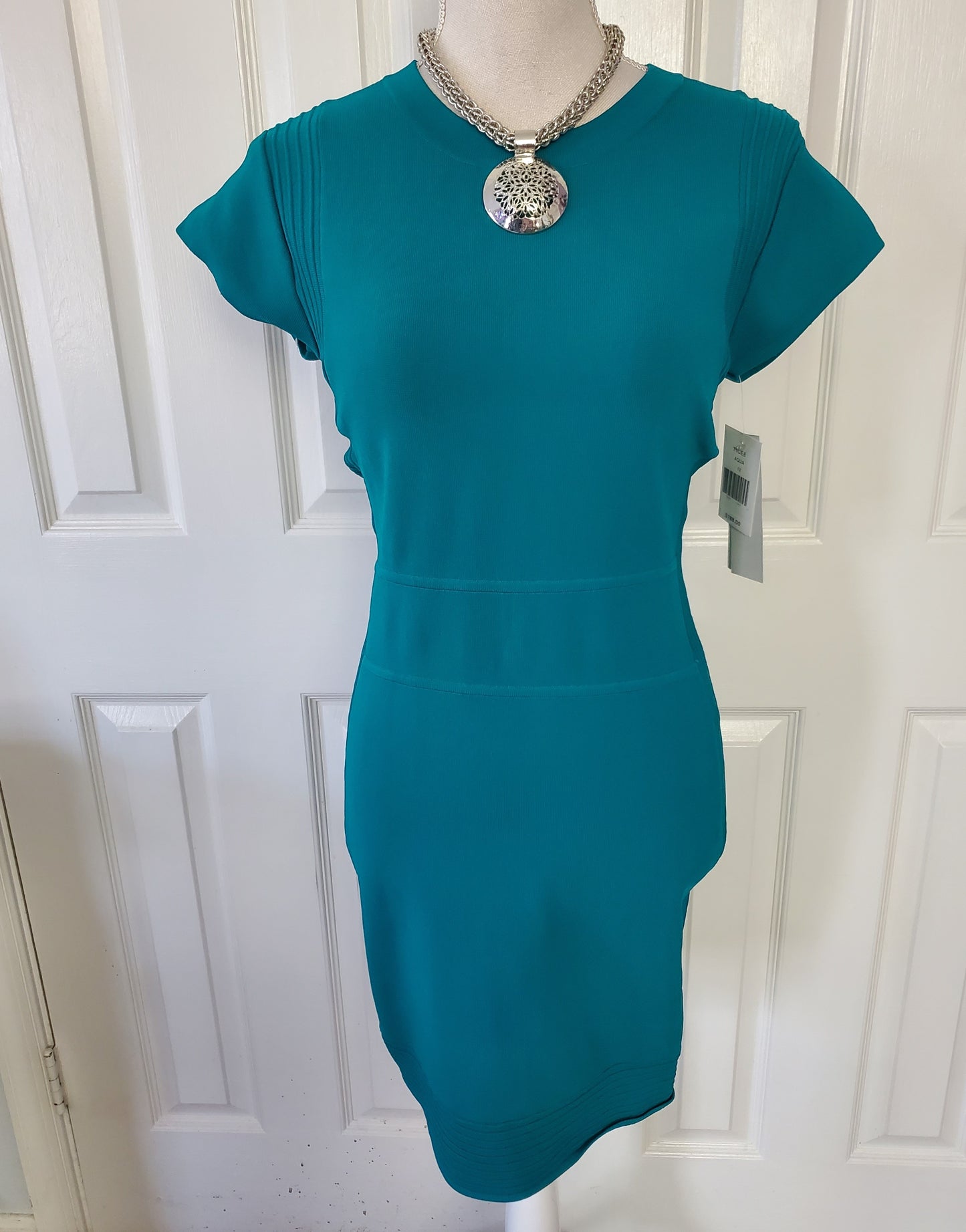 Aquamarine Ribbed Bodycon Size 12