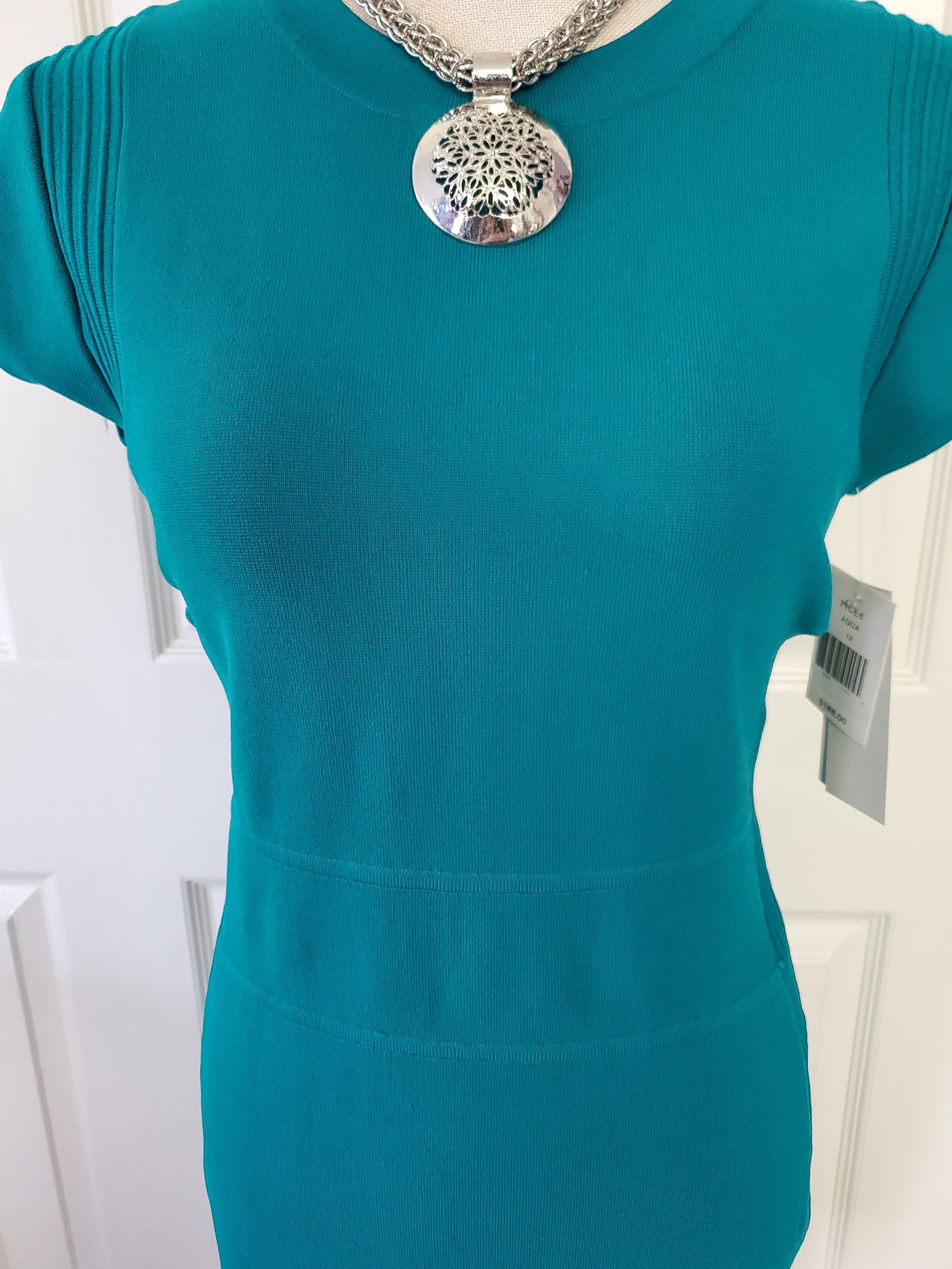 Aquamarine Ribbed Bodycon Size 12