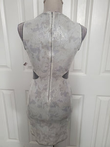 Silver Sequin Mesh Dress Size 2