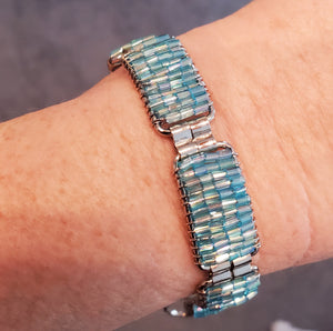 Intriguing Glass Bead Bracelets with Toggle Clasp