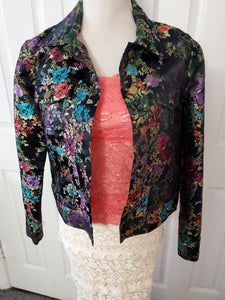 Whimsical Vintage Inspired Embroidered Jacket Size Small