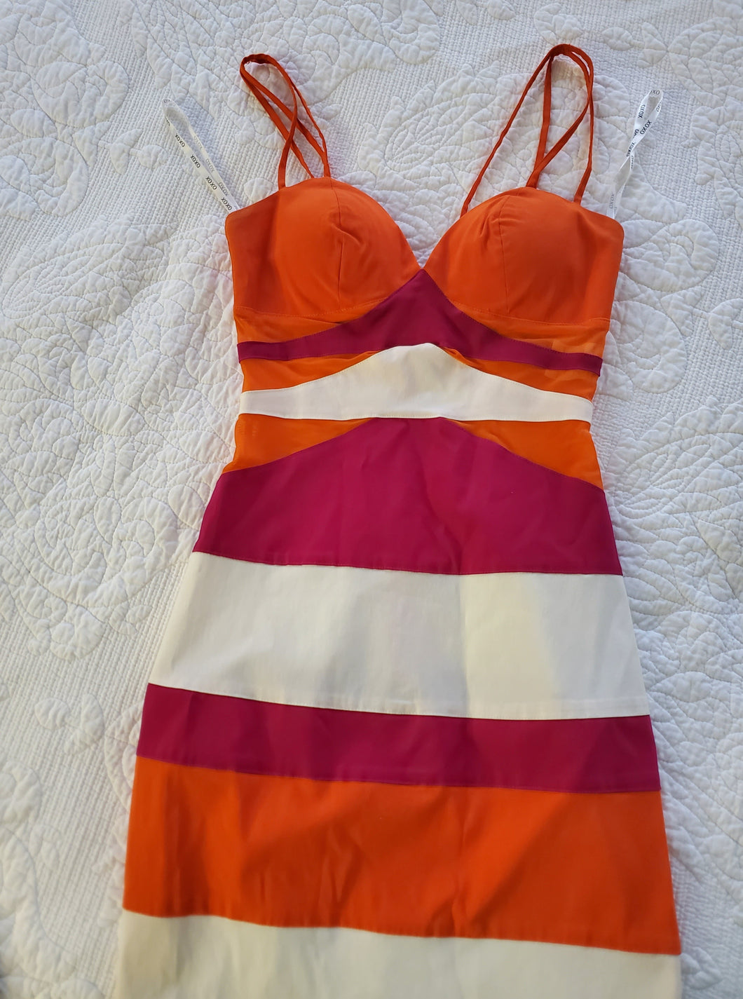 Bodycon Color Blocked Dress by  XOXO Size Small