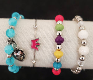 4 New Stretch Bracelets for Young Girl