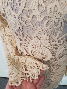 Crochet Lace Overlay Top Size Small