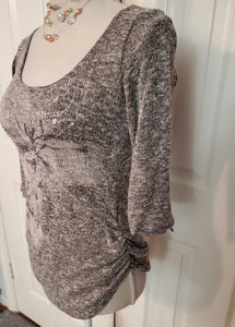 Ladies Lightweight Top with Ruched Sides Size Large