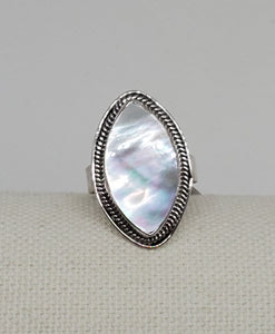 Mother Of Pearl Ring in Sterling Silver
