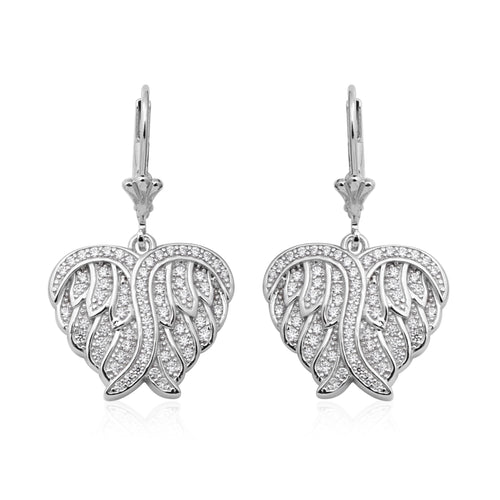 LUSTRO STELLA Premium Cubic Zirconia Earrings in Sterling Silver