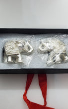 Load image into Gallery viewer, × Set of 2 Handcrafted Silver Elephant Table Décor
