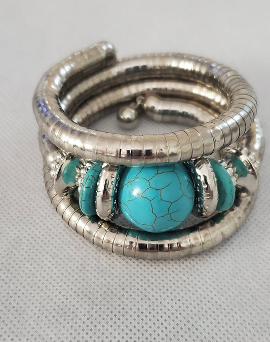 Turquoise Coiled Flex Bracelet