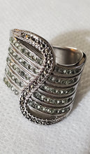 Load image into Gallery viewer, Peridot and Swiss Marcasite Ring Size 7
