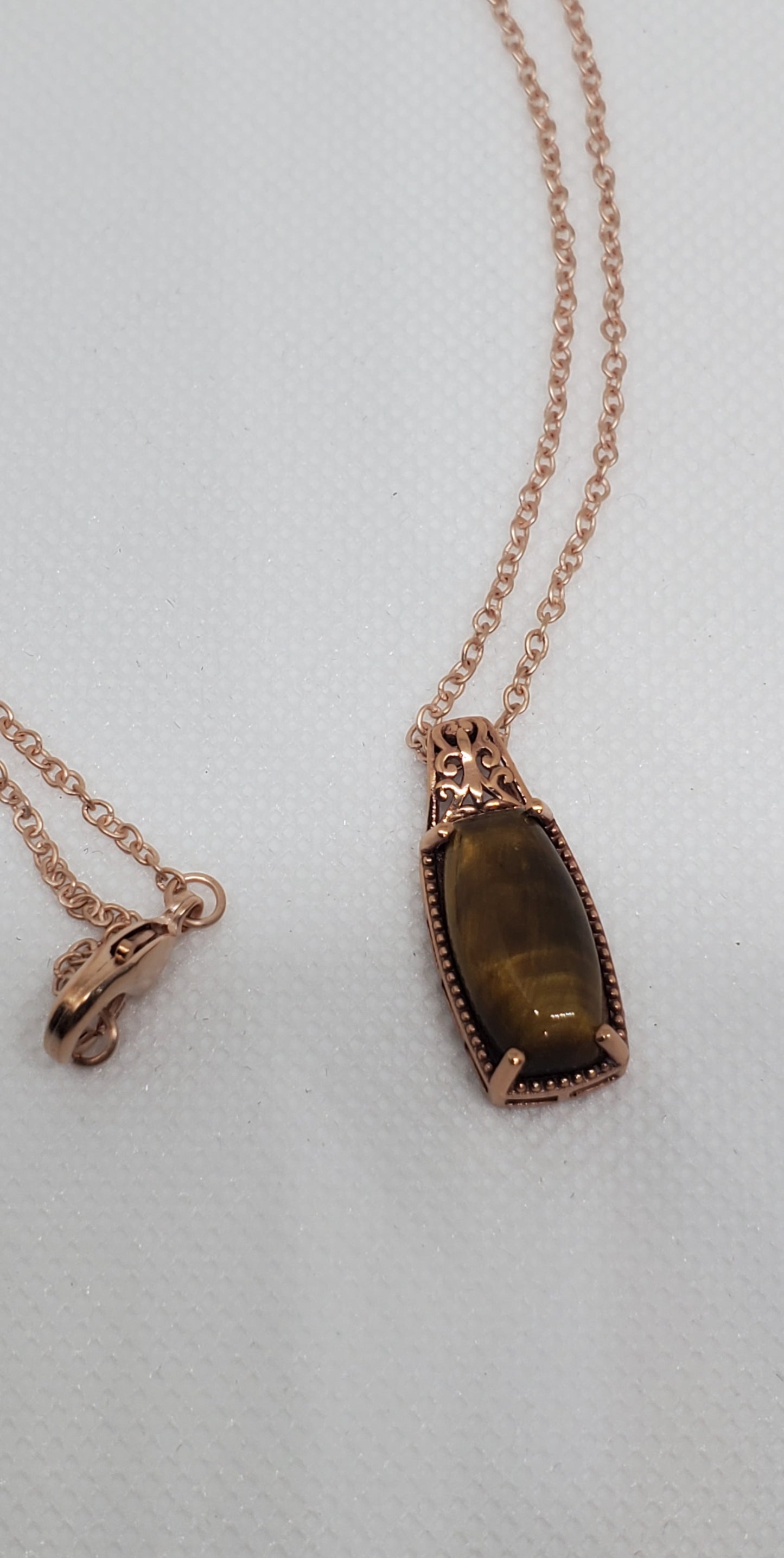 South African Tigers Eye Pendant Necklace