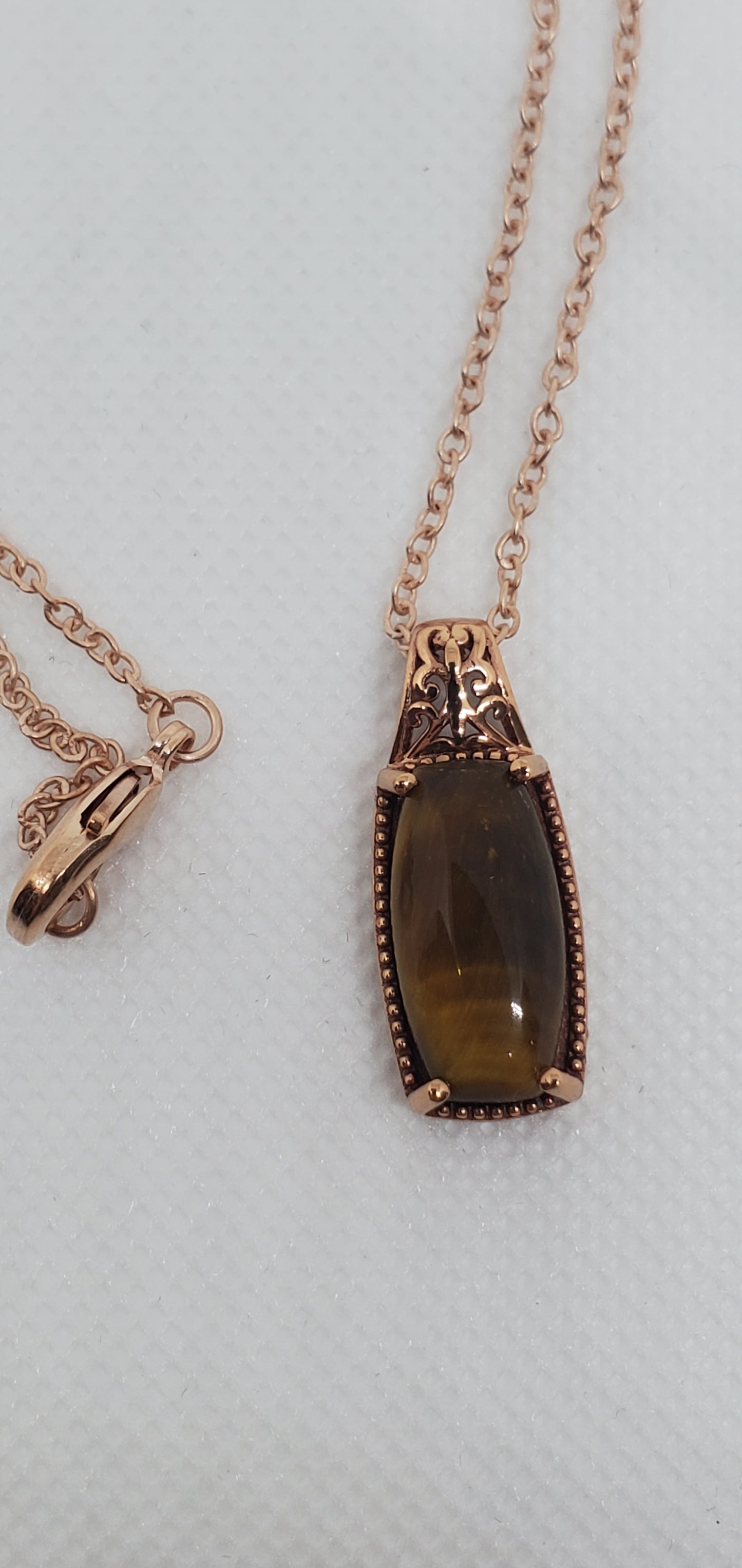 South African Tigers Eye Pendant Necklace