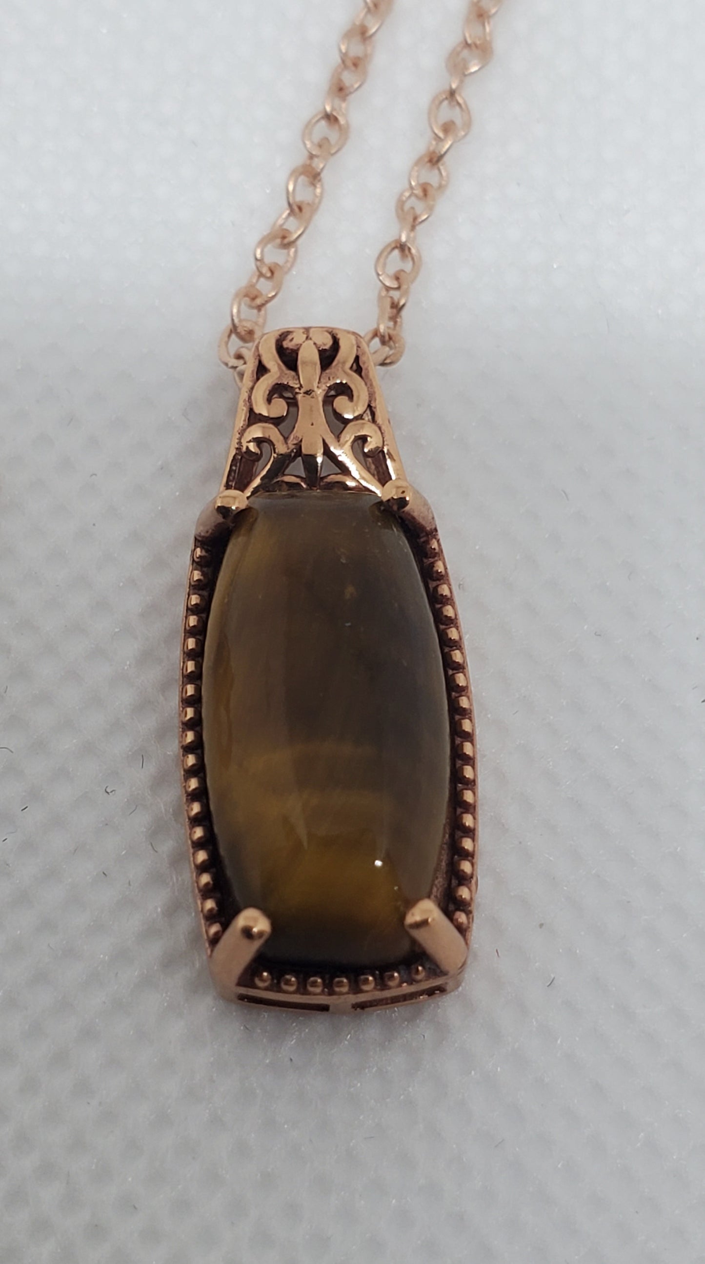 South African Tigers Eye Pendant Necklace