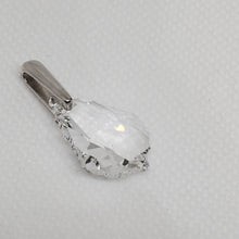 Load image into Gallery viewer, White Crystal Fancy Pendant in Platinum Over Sterling Silver
