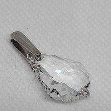Load image into Gallery viewer, White Crystal Fancy Pendant in Platinum Over Sterling Silver
