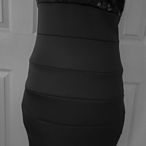 Vintage Black Lace Bodycon Cocktail Dress