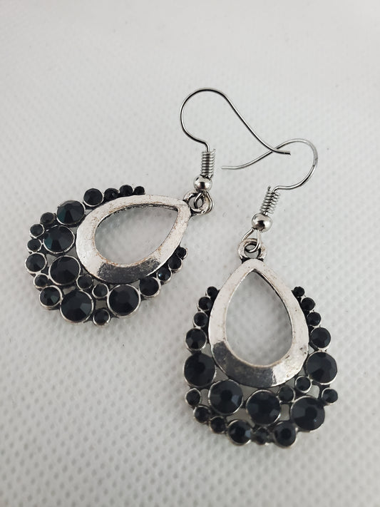 Black Spinel Earrings