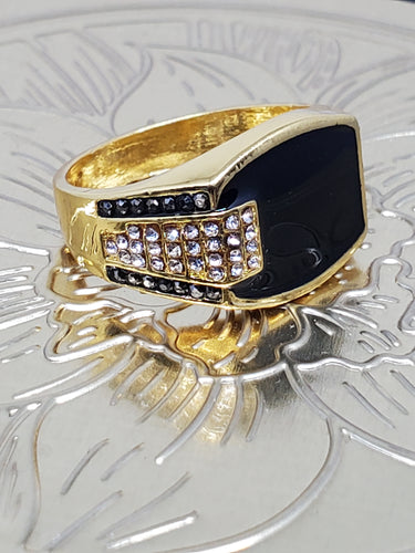 Men's Black and Gold Ring 9.5, 10, 11