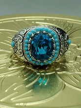 Load image into Gallery viewer, Men&#39;s Turkish Lab Created Alexandrite Ring 925 Sterling Silver
