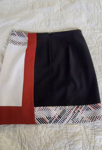 Black Market White House Embroidered Color Blocked Skirt Size 4