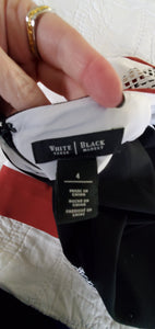 Black Market White House Embroidered Color Blocked Skirt Size 4