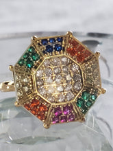 Load image into Gallery viewer, Multi Color Topaz Hexagon Ring Size 7, 9

