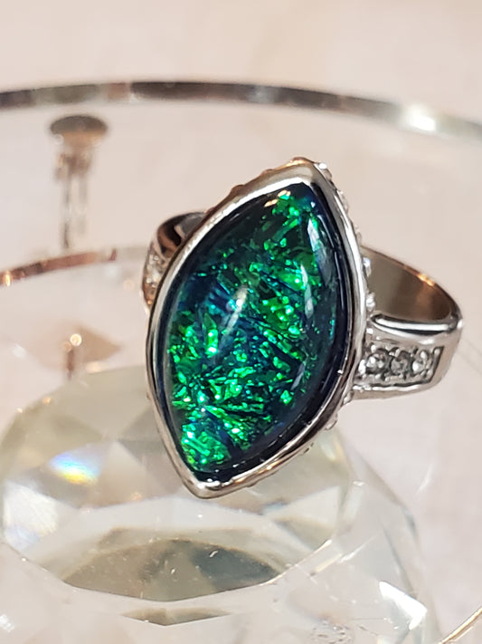 Luminous Green Opal Resin Size 6, 7, 9