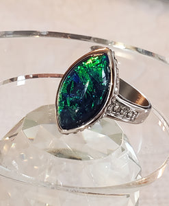 Luminous Green Opal Resin Size 6, 7, 9
