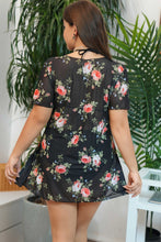 Load image into Gallery viewer, Plus Size Floral Slit Three-Piece Swim Set
