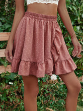 Load image into Gallery viewer, Ruffle Hem Elastic Waist Mini Skirt
