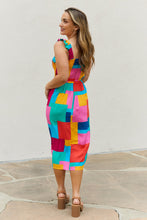 Load image into Gallery viewer, And The Why Multicolored Square Print Summer Dress
