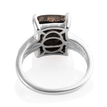 Load image into Gallery viewer, Matrix Silver Shungite Solitaire Ring in Sterling Silver (Size 7.0) 3.35 ctw
