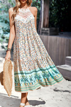 Load image into Gallery viewer, Floral Print Bohemian Style Round Neck Sleeveless Dress

