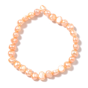 Women's Freshwater Peach Bracelet and Necklace