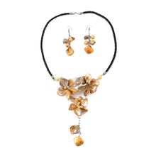 Load image into Gallery viewer, Women&#39;s Cream Seed Bead Necklace and Earrings
