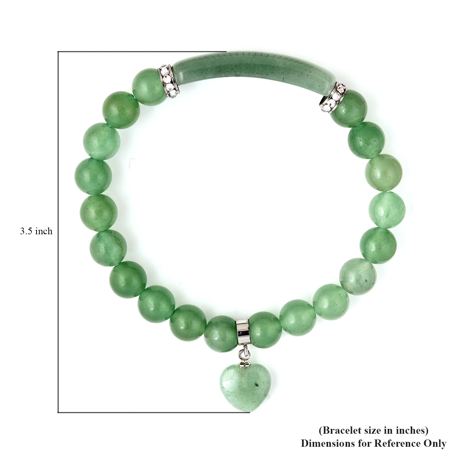 Stylish Green Aventurine and Austrian Crystal Bracelet