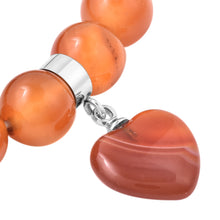 Load image into Gallery viewer, Stunning Red Agate and Austrian Crystal Stretch Bracelet
