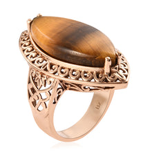 Load image into Gallery viewer, Stylish Bronze South African Tigers Eye Ring Size 9
