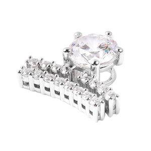 White Cubic Zirconia Libra Zodiac Pendant