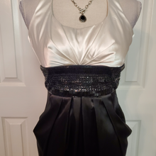 Load image into Gallery viewer, Satin Beaded Waist with Pleated Skirt Size 5/6
