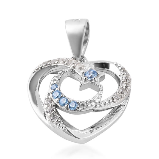 Dear Daughter Gift Box with Aqua and White Diamond Heart Pendant